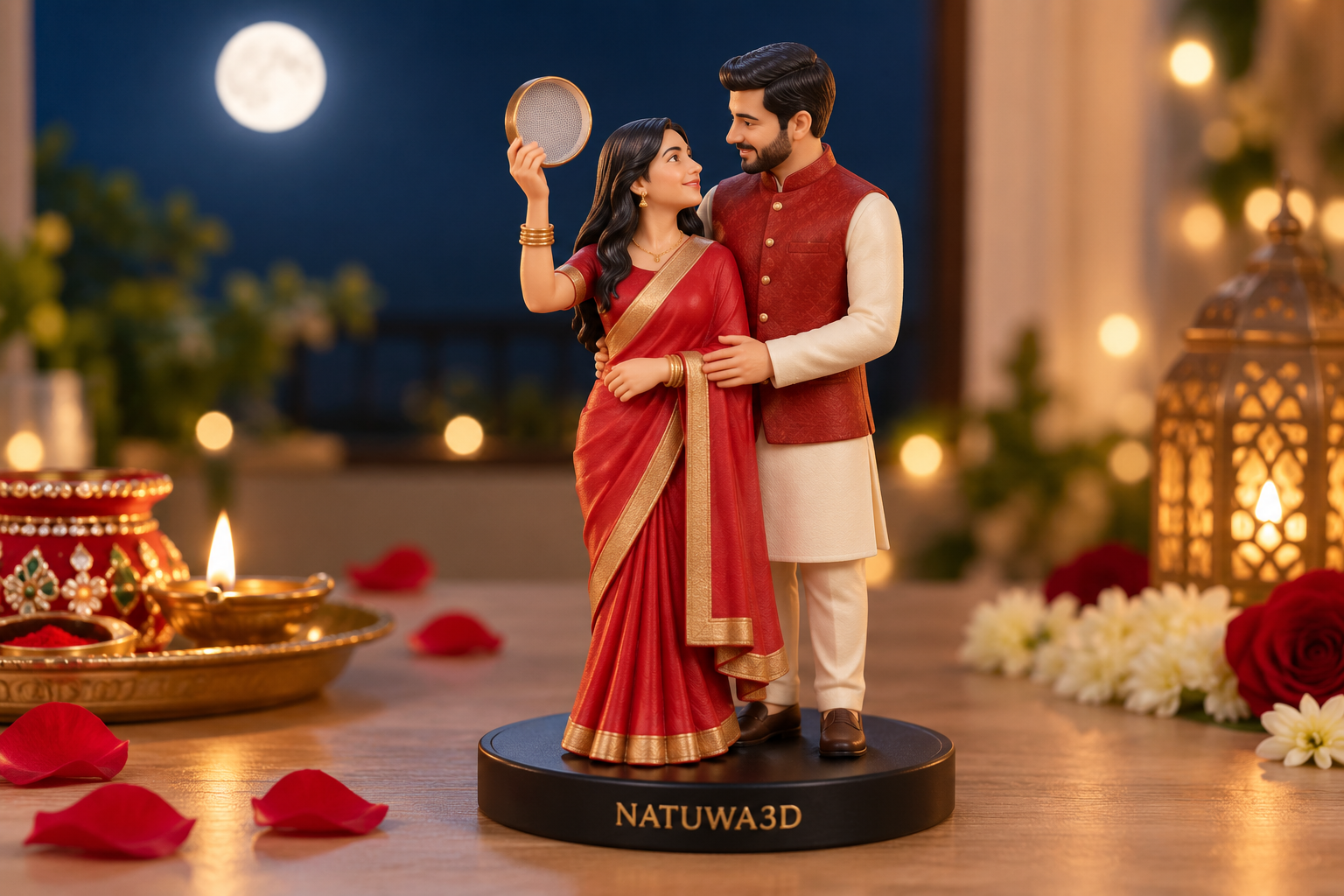 Karwa Chauth Couple Miniature by NATUWA3D